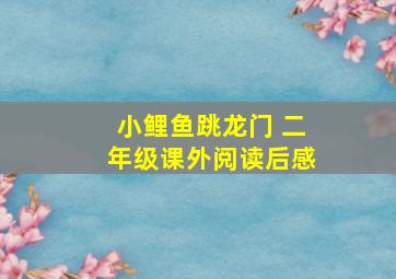 小鲤鱼跳龙门 二年级课外阅读后感